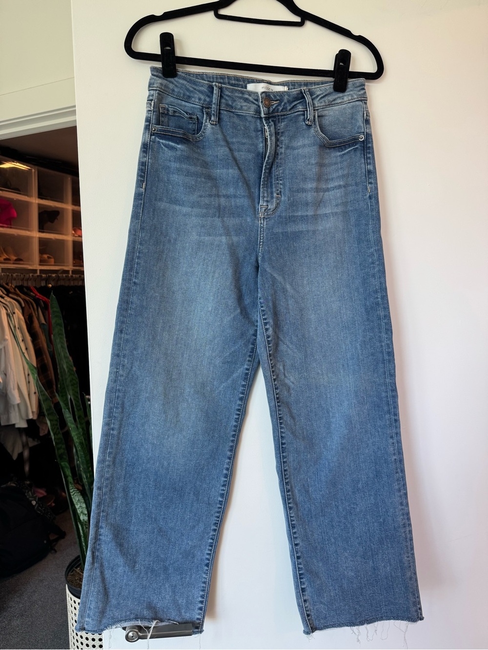 High-Rise Women's Straight Leg Jeans - Light Blue